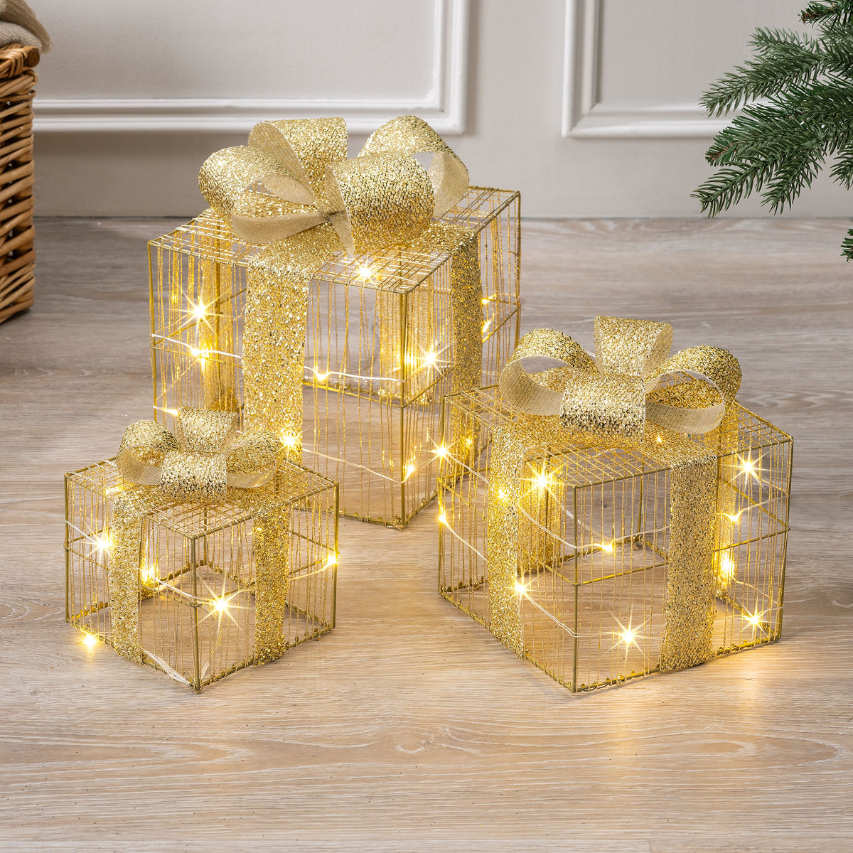 Micro LED Christmas Gift Boxes