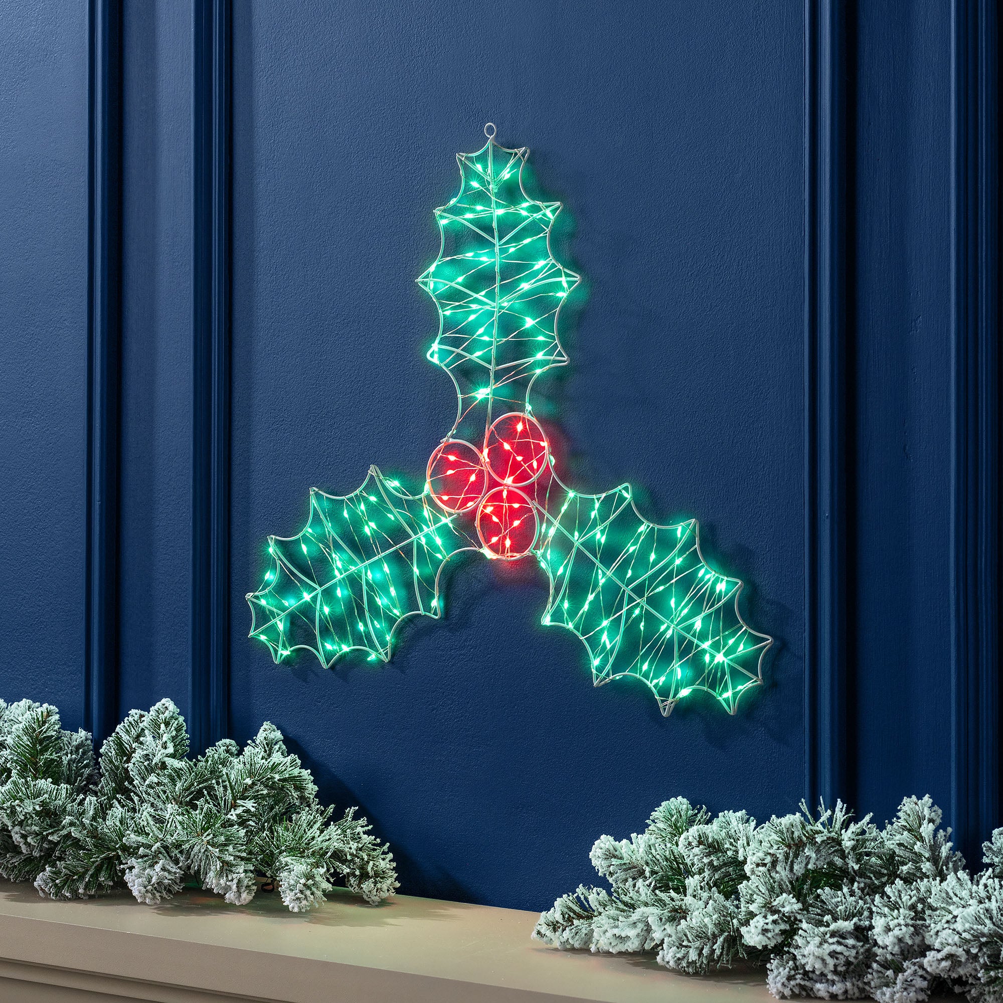 Micro LED Holly Leaf Christmas Light (45cm)