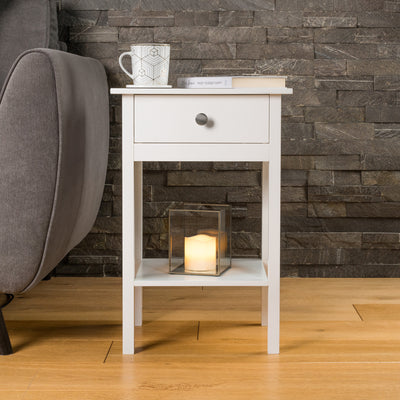 Modbury Bedside Table with Shelf