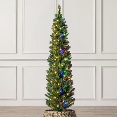 Pre-Lit Aspen Spruce Pencil Christmas Tree