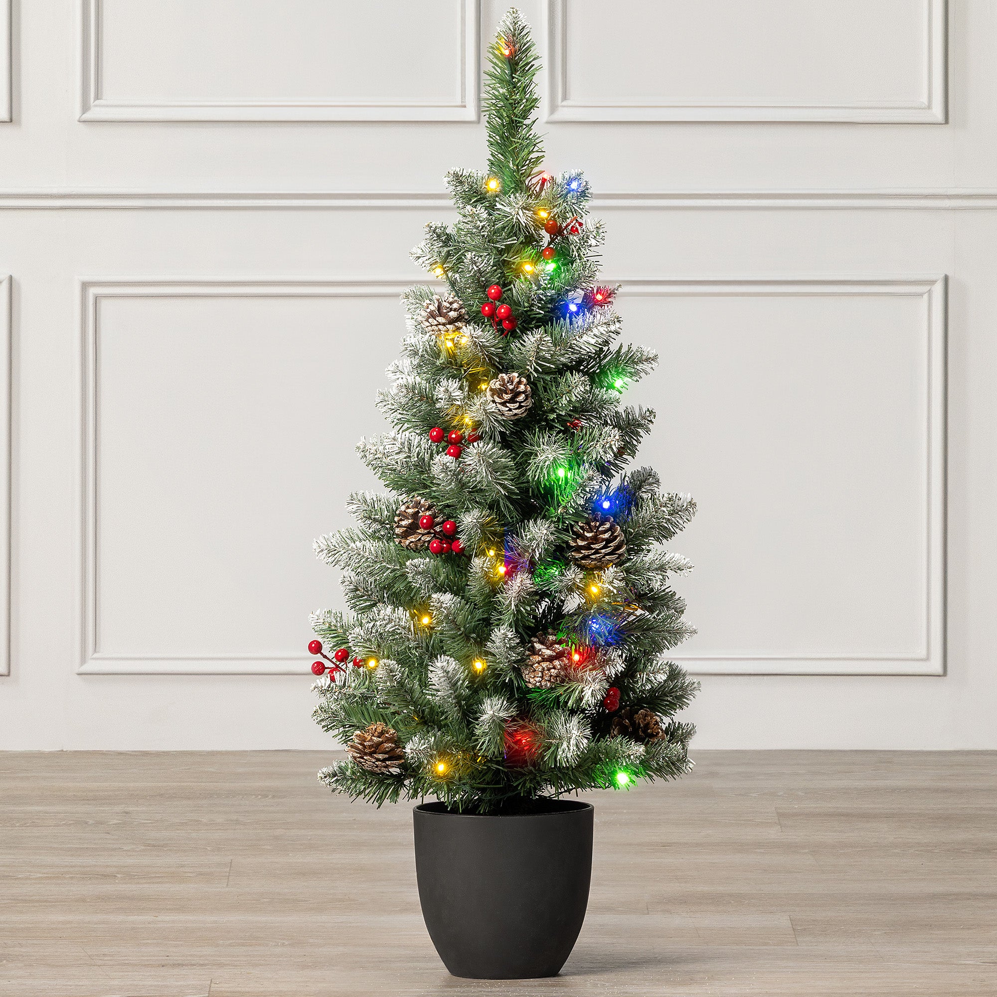 Pre-Lit Pine Cone & Berry Christmas Tree