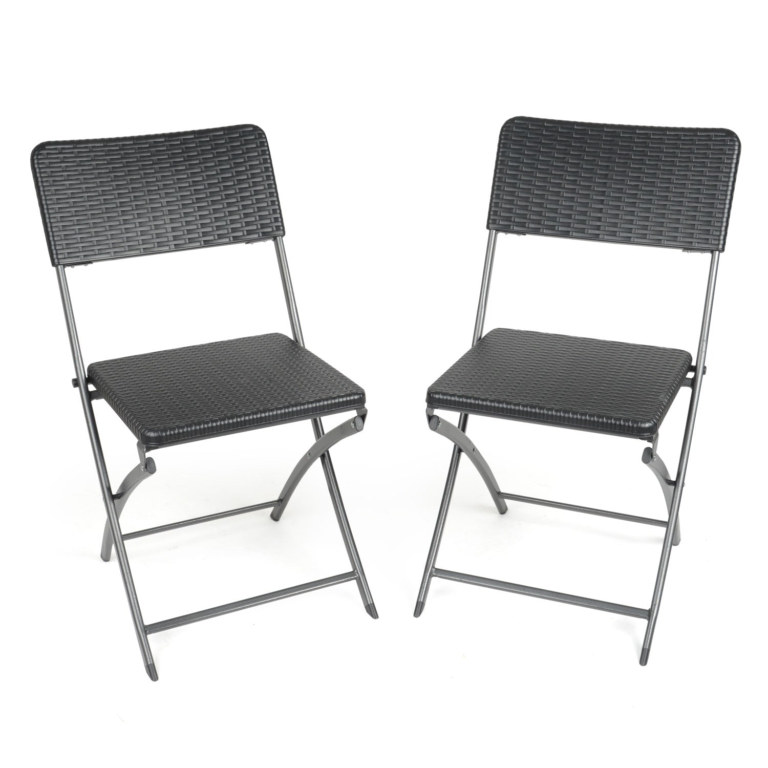 Rattan Effect Garden Chairs (2 Pack)