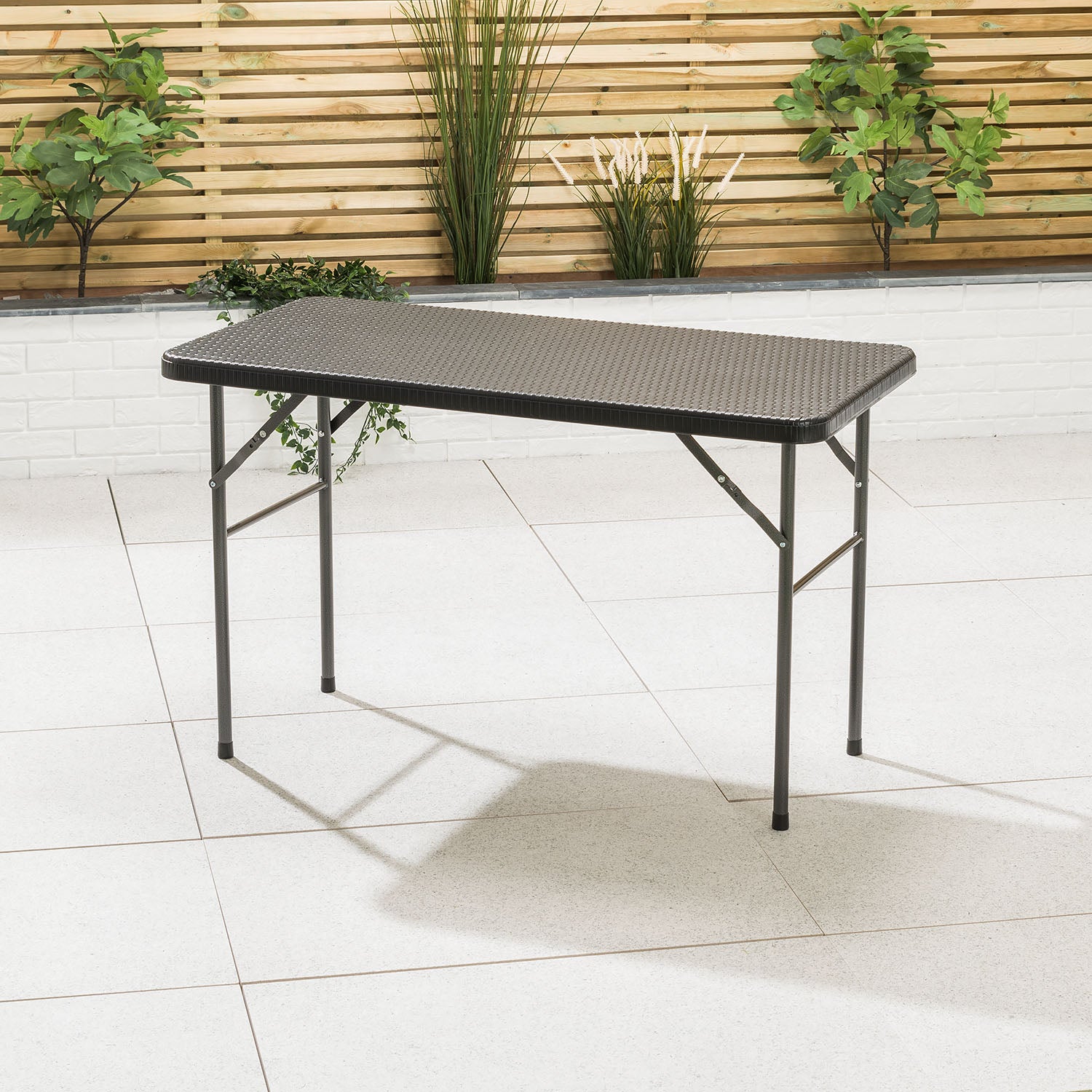 Rattan Effect Garden Table (4ft)