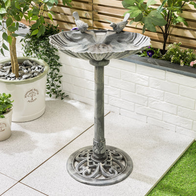 Resin Clam Shell Bird Bath