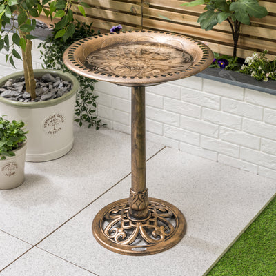 Resin Rustic Bird Bath