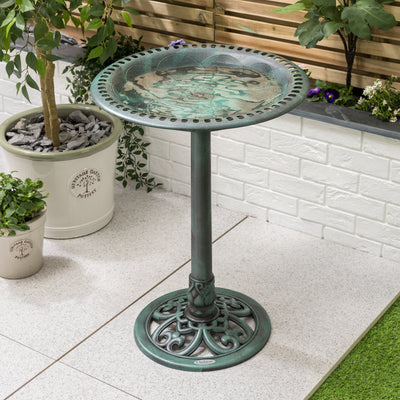 Resin Rustic Bird Bath