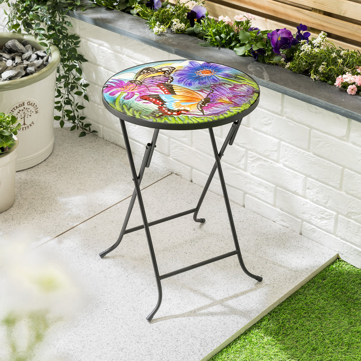 Round Glass Bistro Table