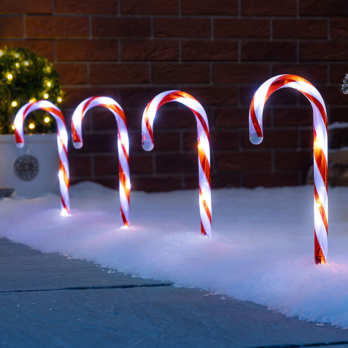 Small Candy Cane Path Lights
