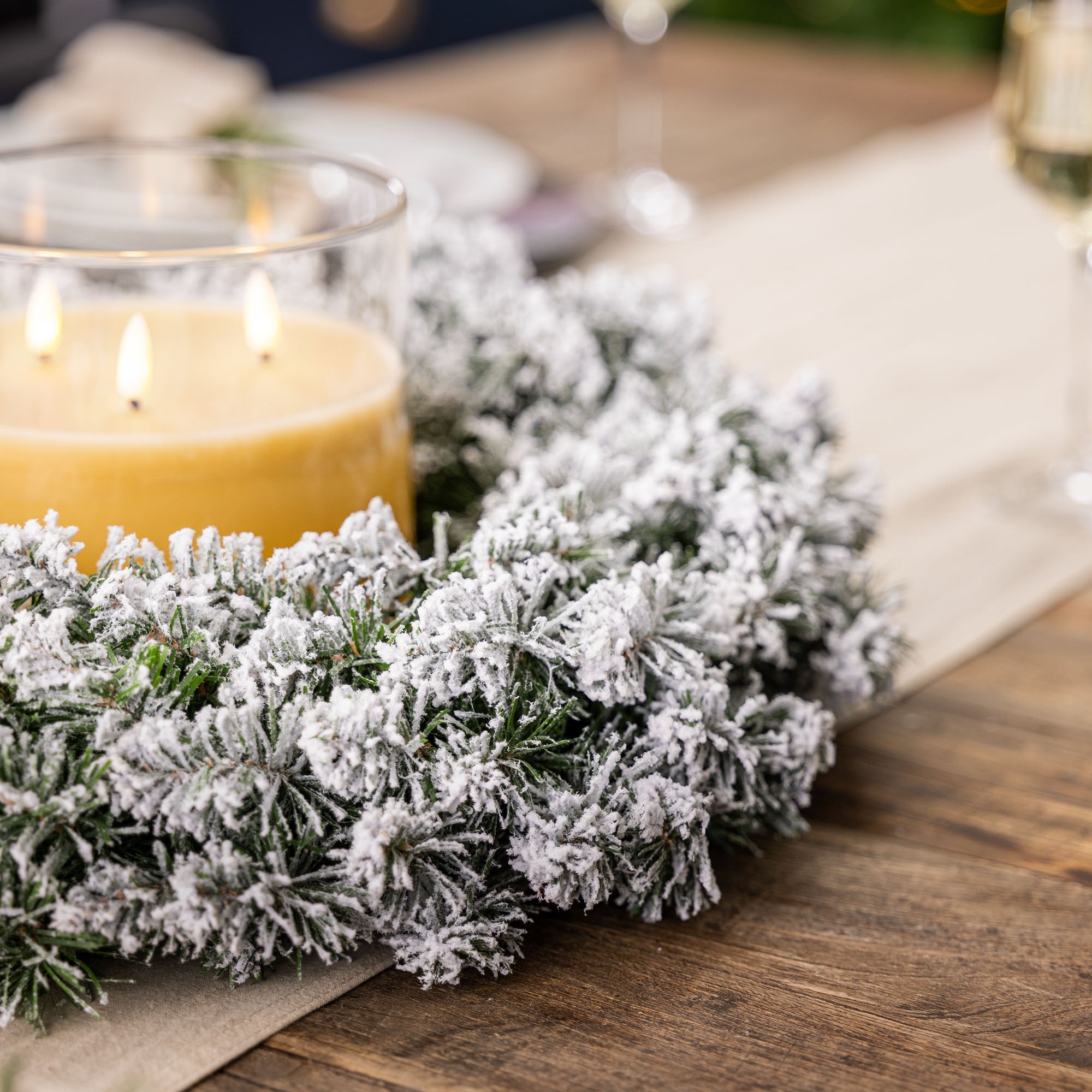 Snow Frosted Christmas Wreath