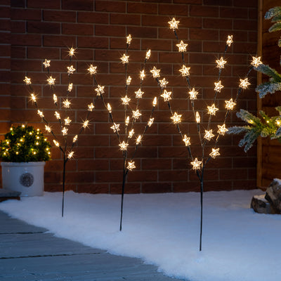 Star Branch Path Lights (Set of 3 x 84cm)