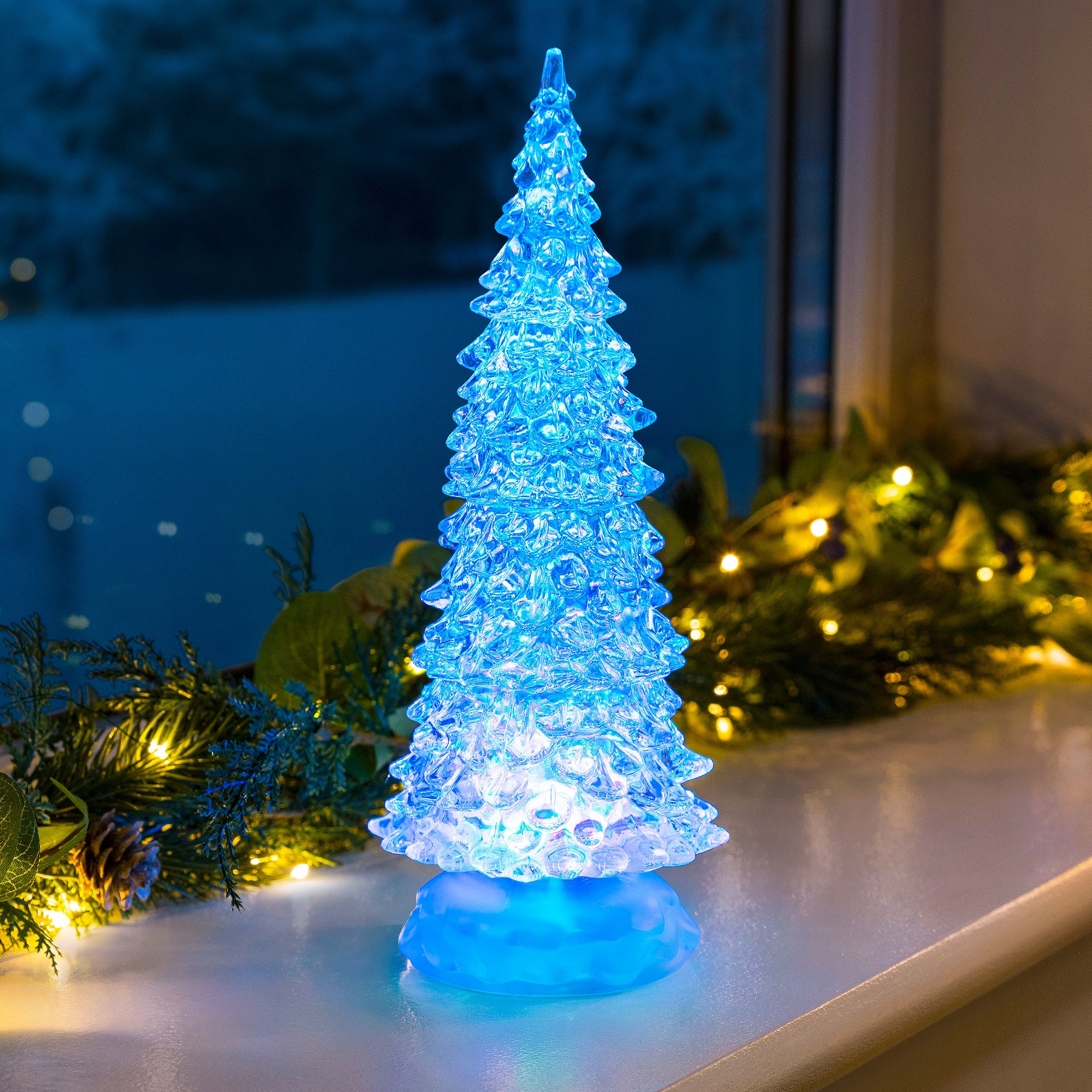Swirling Glitter LED Christmas Tree