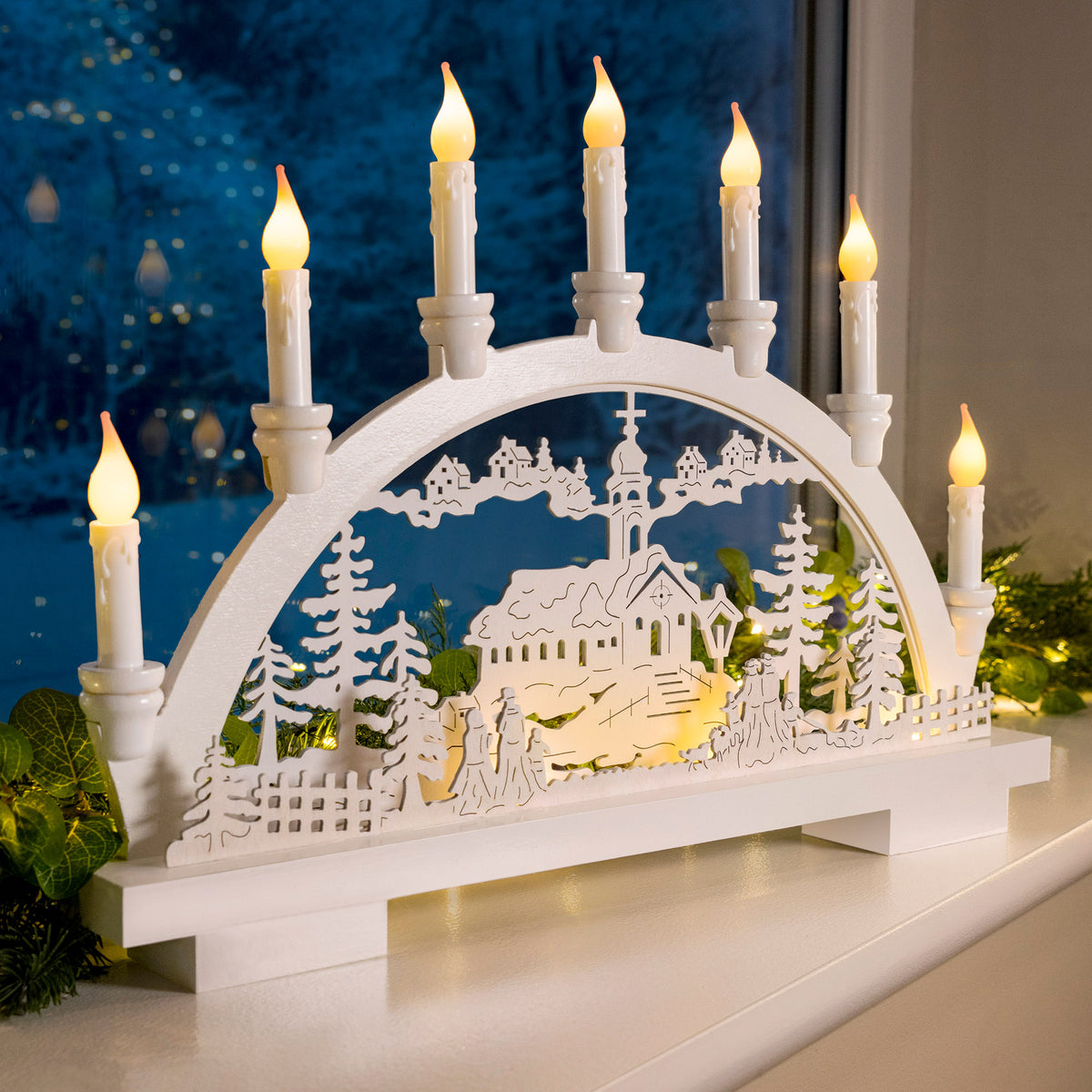 Christmas Village Candle Arch