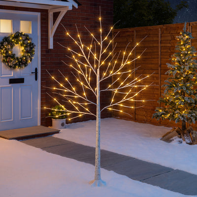 White LED Birch Tree
