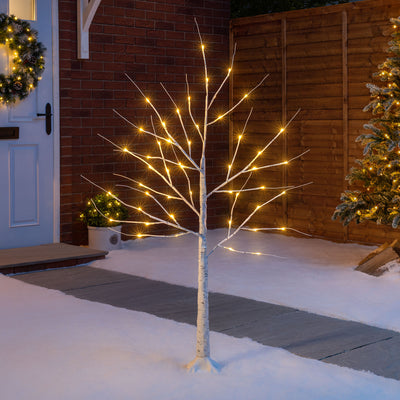 White LED Birch Tree