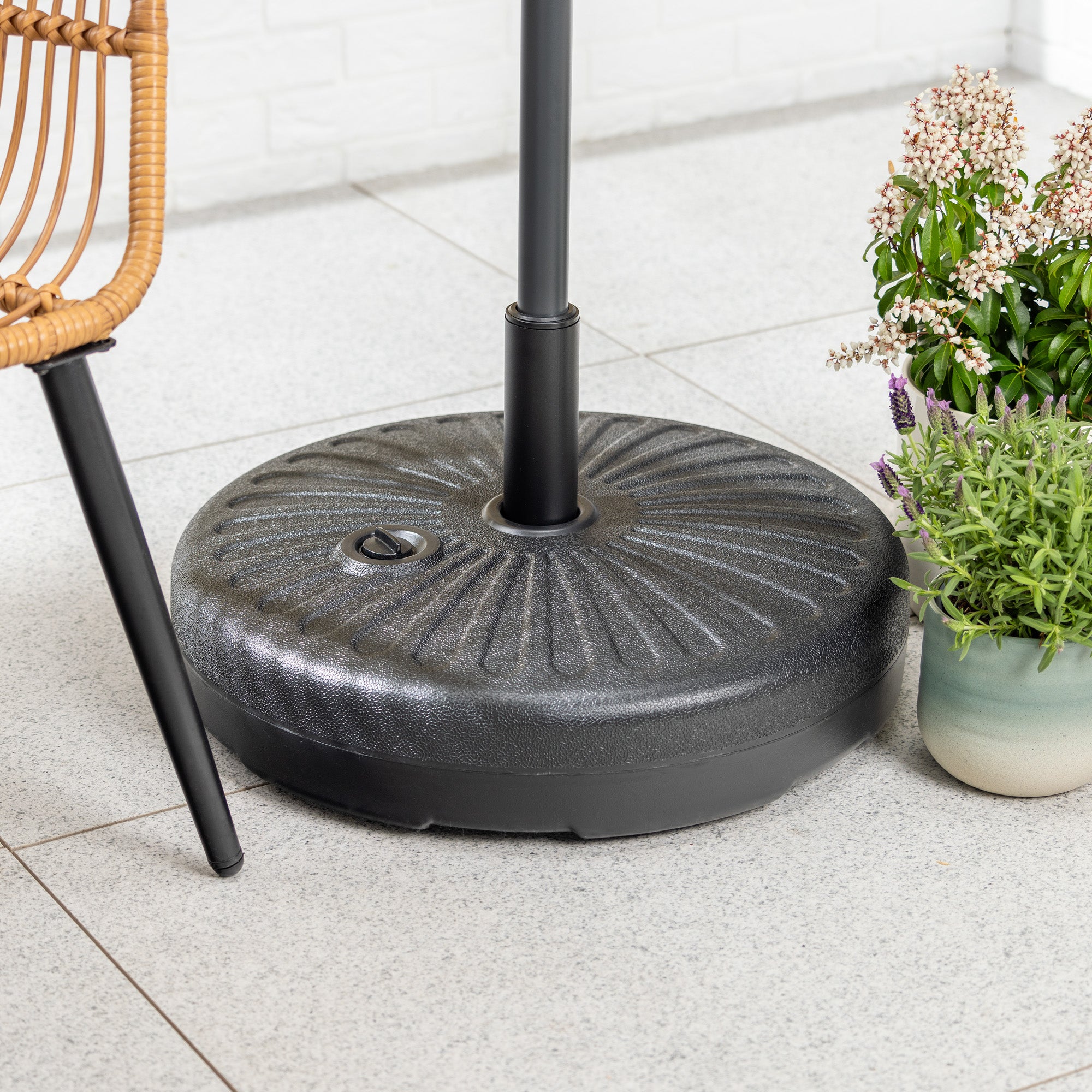 Round Plastic 35kg Parasol Base