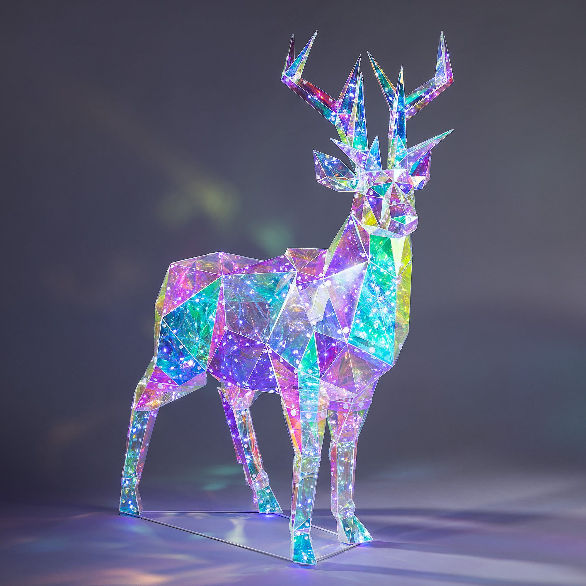 Iridescent Christmas Stag Light (90cm)